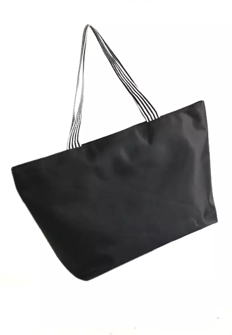Eilaria Tas Selempang Wanita Tote Bag Gym Bag Design Sporty Large Storage Material Nylon ORIGINAL - Black