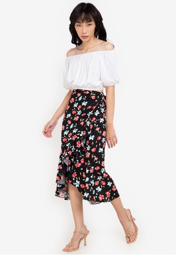 Fashion Fanatix Crop Top u0026 Wrap Skirt Set | ZALORA Philippines