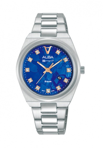 ALBA PHILIPPINES blue and silver Blue MOP Patterned Dial AH7Y15 Women's Quartz watch 32mm B33B0AC198554BGS_1