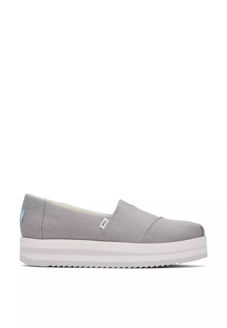 Discount on TOMS  shoes - SKU: Espadrille Alpargata Midform Women - Drizzle Grey Canvas