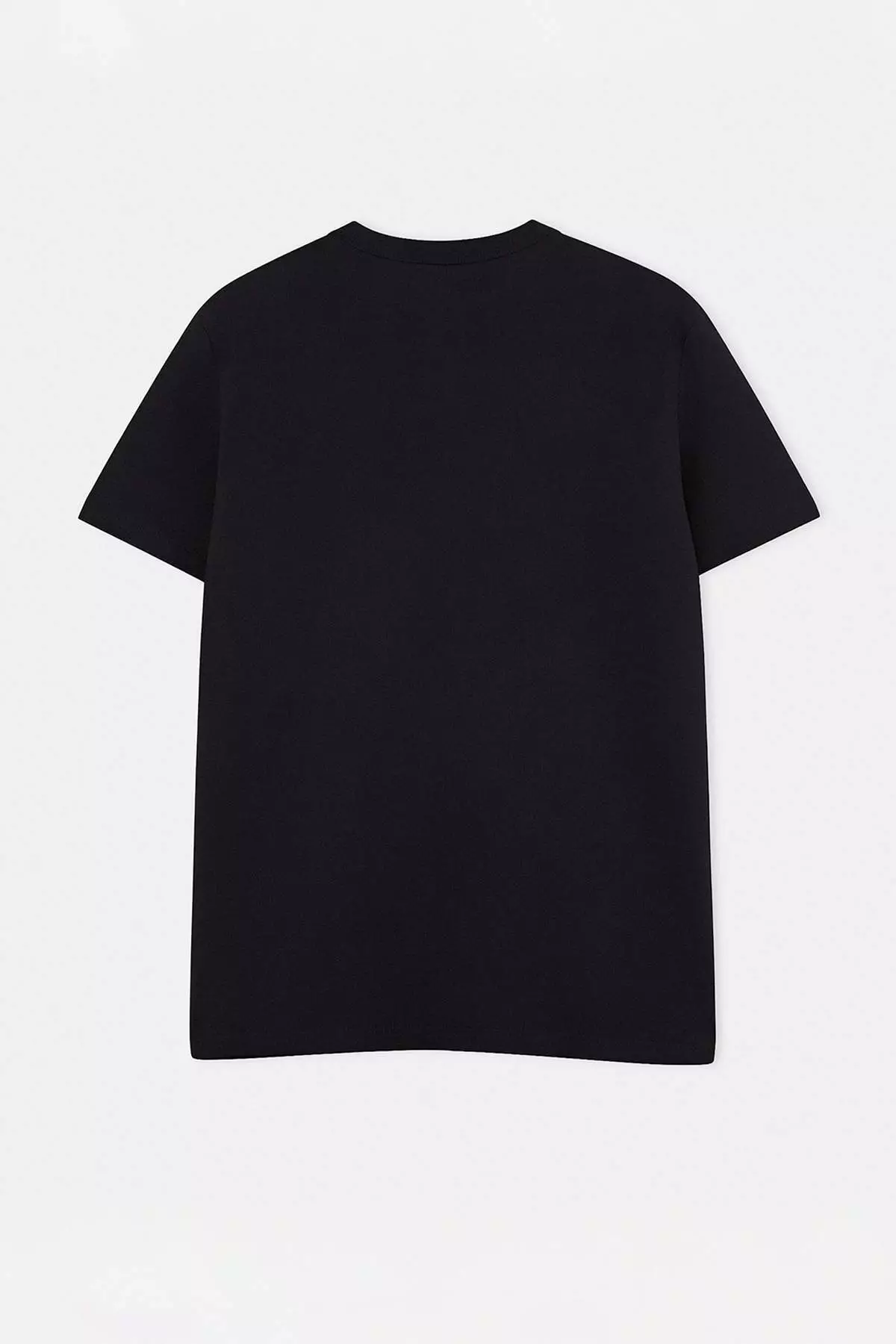 Black Regular/Relaxed Fit Buttoned Collar T-Shirt Tmnss26Ts00040