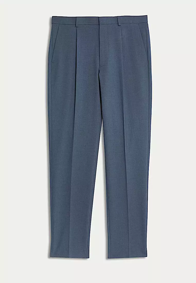 Tailored Fit Single Pleat Smart Trousers