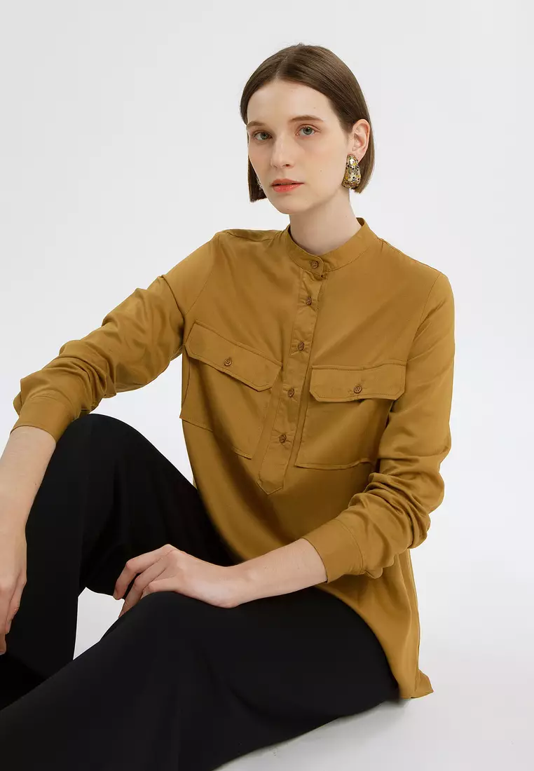 Minimal BB Ganbate Blouse Honey Mustard