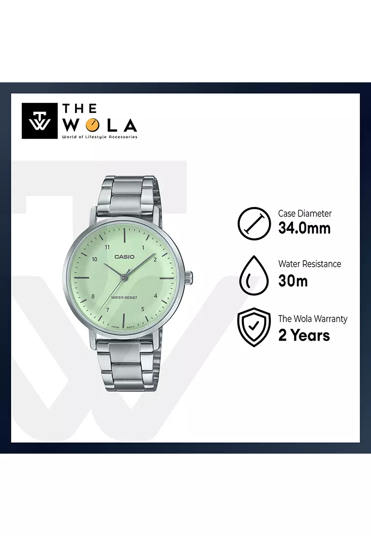 LTP-VT03D-3B Women Analog Watch Silver Stainless Steel Strap