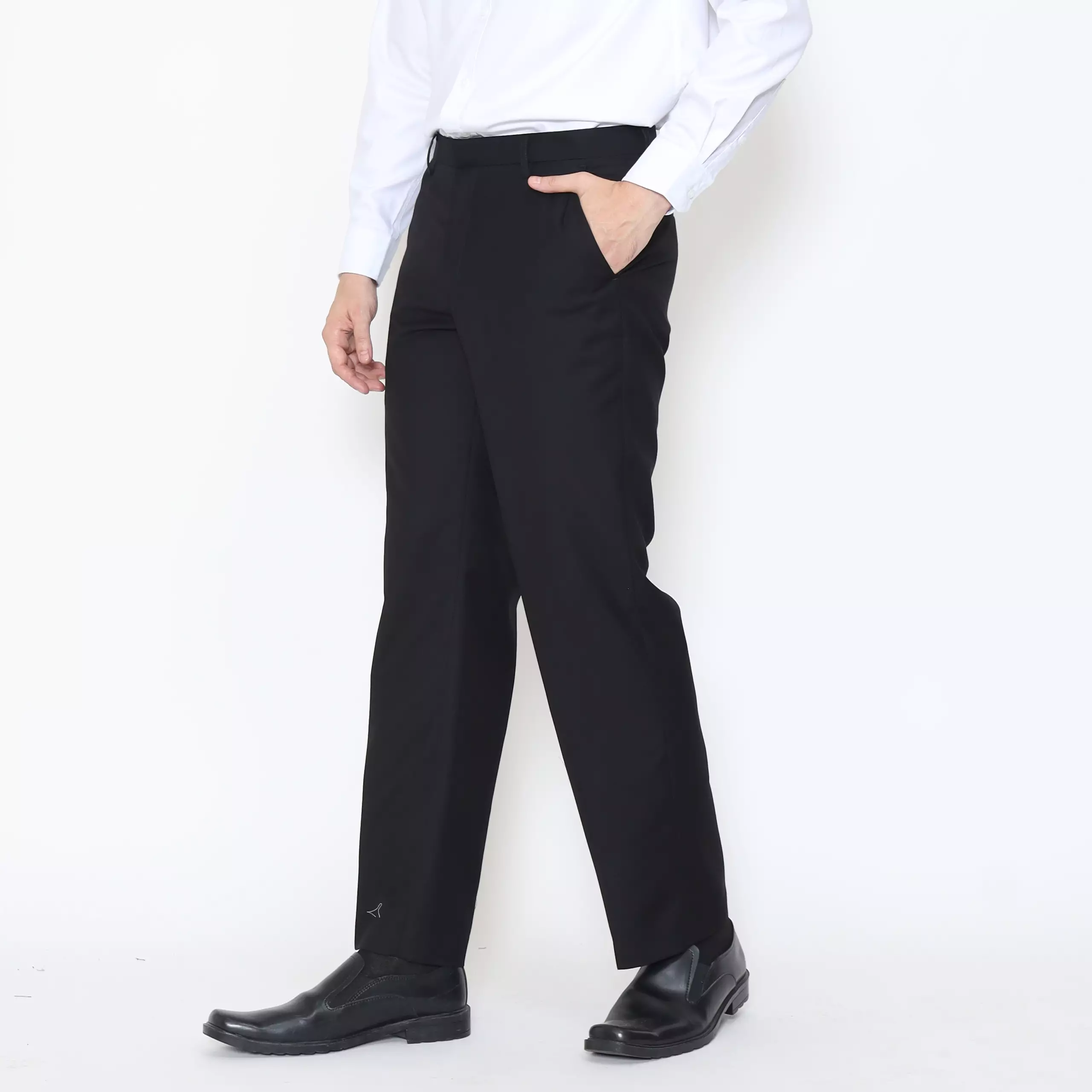 Lawell Celana Panjang Pria Formal Kerja Regular Fit Hitam - Formal Long Pants Black | RUPERT-R