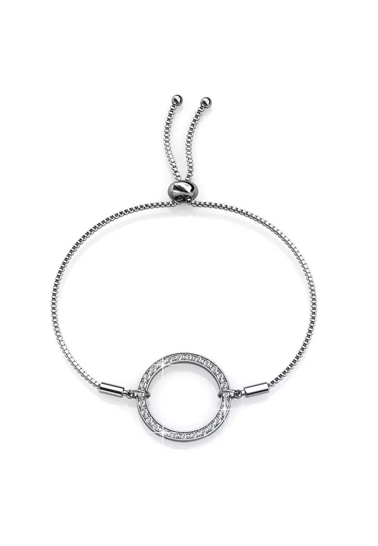 White gold store locket bracelet