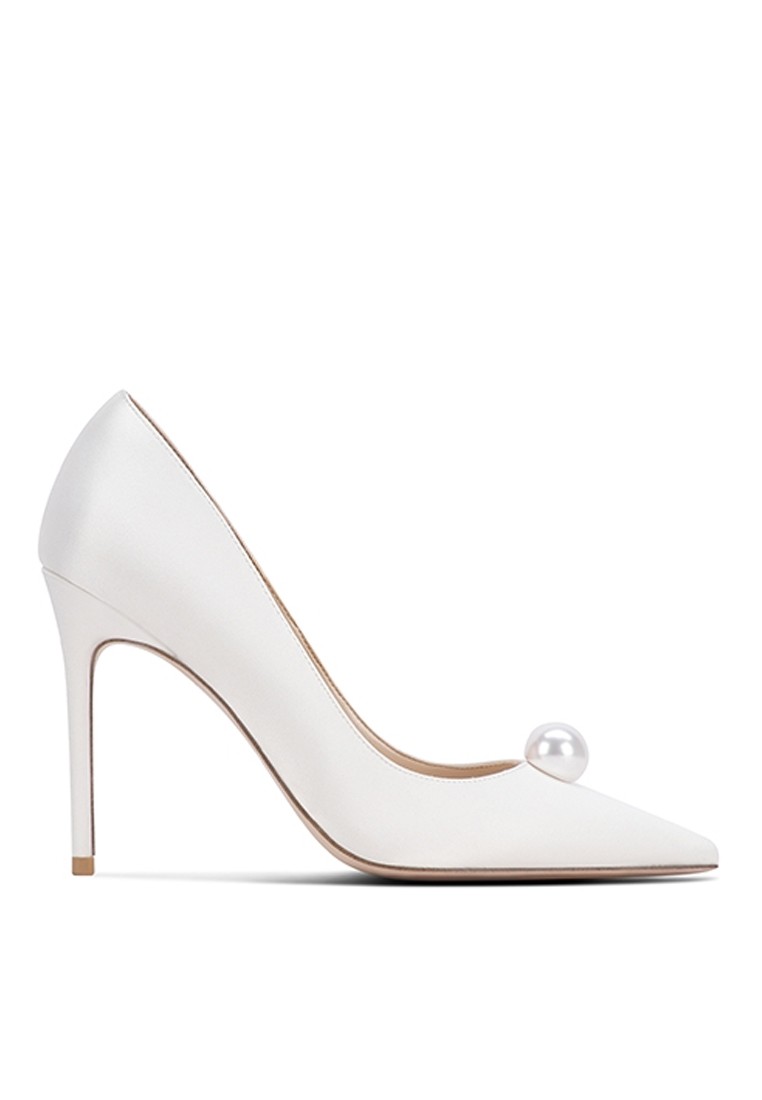 10CM Pearl Buckle High Heels DJX43-c