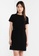 G2000 black Soft Poly Dress With Belt 9084CAA9DDFB40GS_1