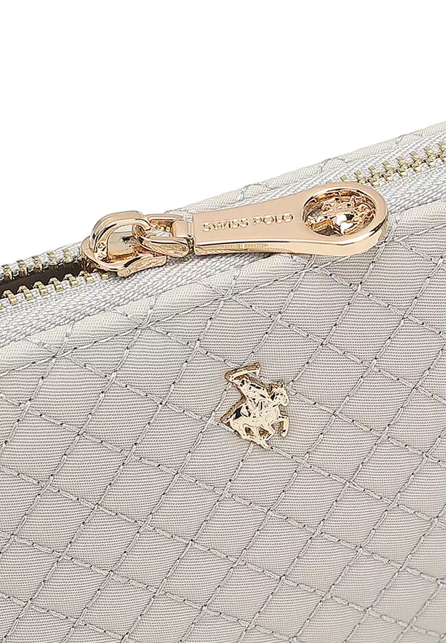 Quilted Long Purse / Wallet - White