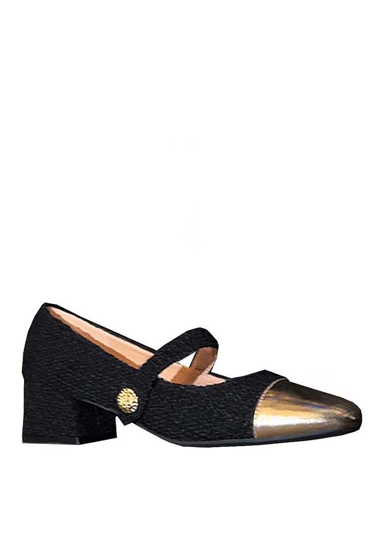 VANSA Retro Colorblock Mary Jane Mid Heel Pumps VSW-H125