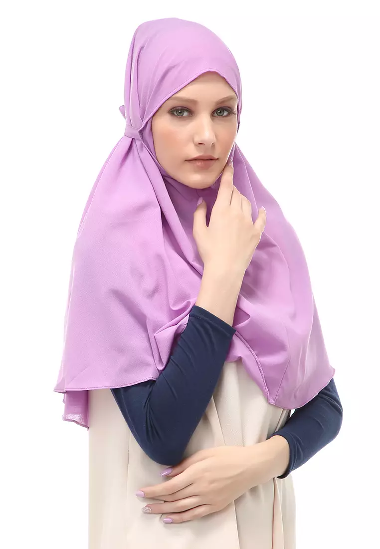 Tamara Jilbab Muslimah Wanita Motif Polos Relaxed Fit - Violet
