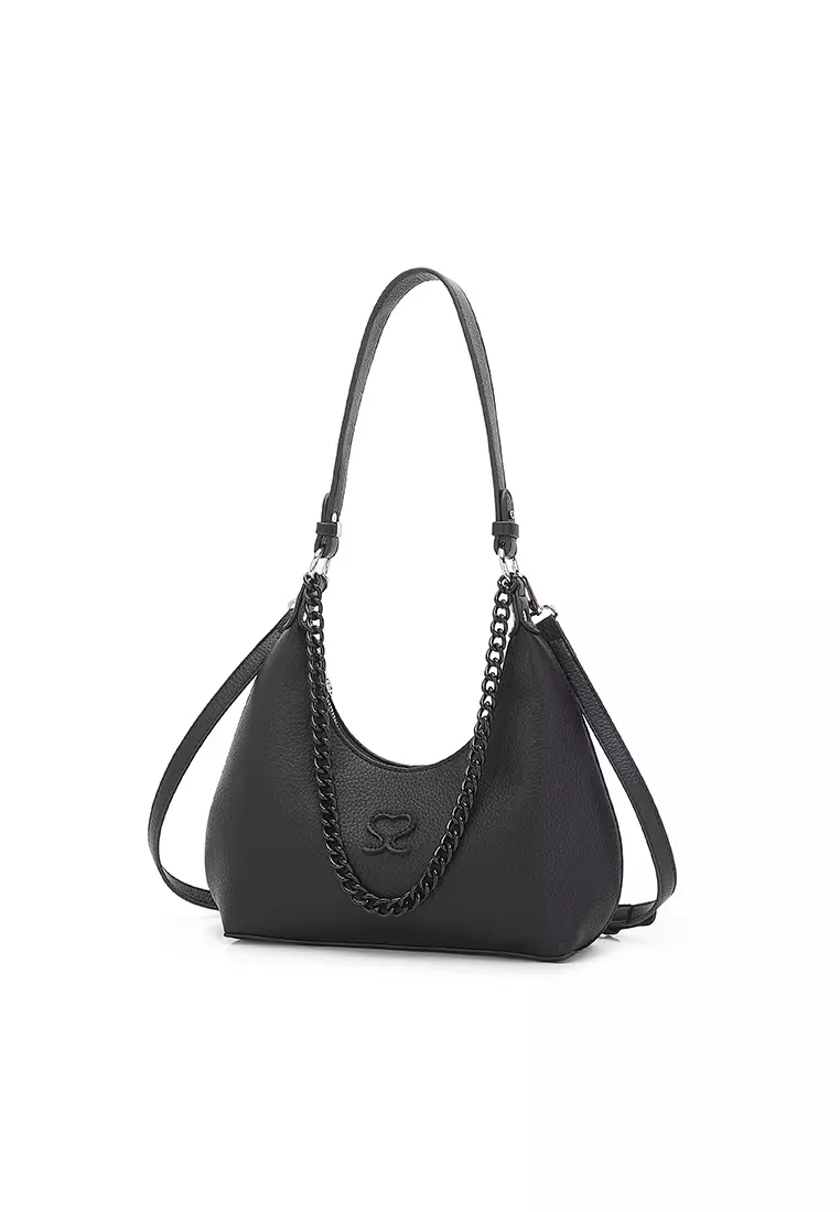 Women's Top Handle Bag / Sling Bag / Crossbody Bag / Shoulder Bag (Tas Tangan Wanita / Tas Selempang Wanita / Tas Bahu Wanita) - Hitam