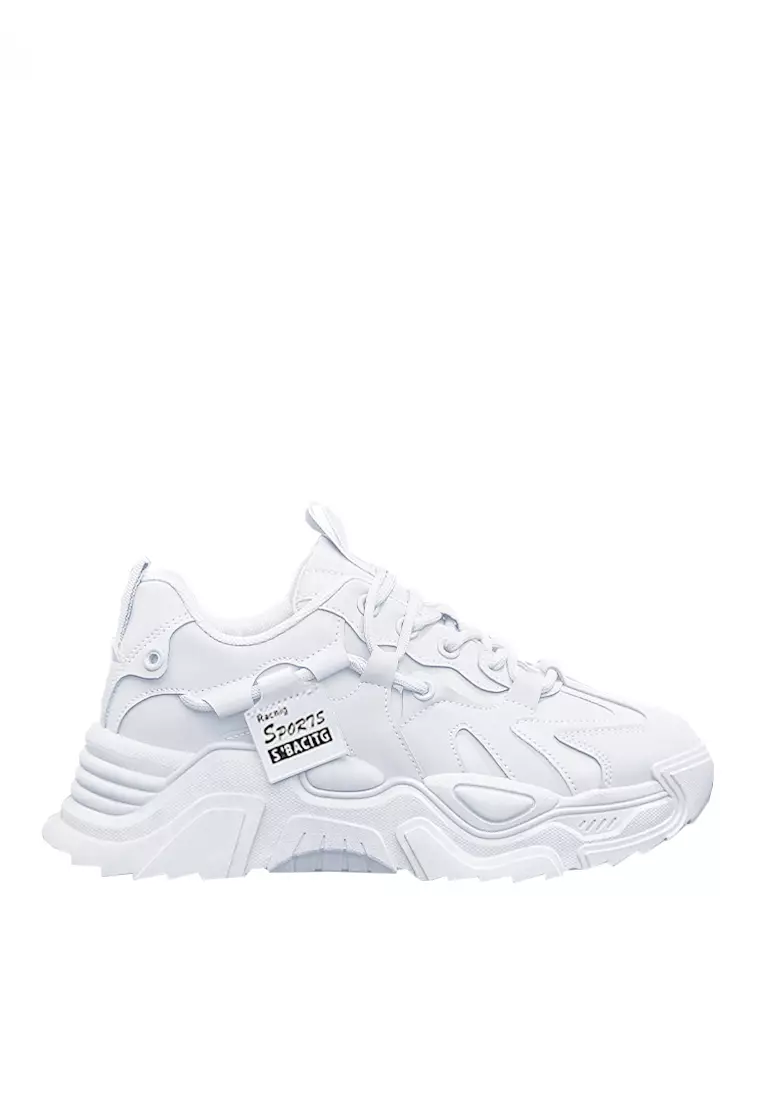 Discount on Twenty Eight Shoes  shoes - SKU: VANSA Simple Leather Platform Sneakers VPW-TCK9