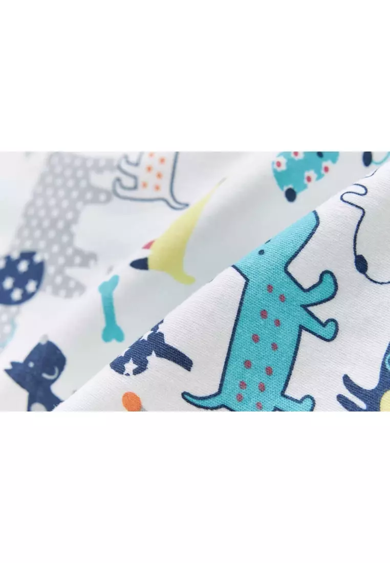 嬰兒男孩棉花連體睡衣 小狗造型連體衣