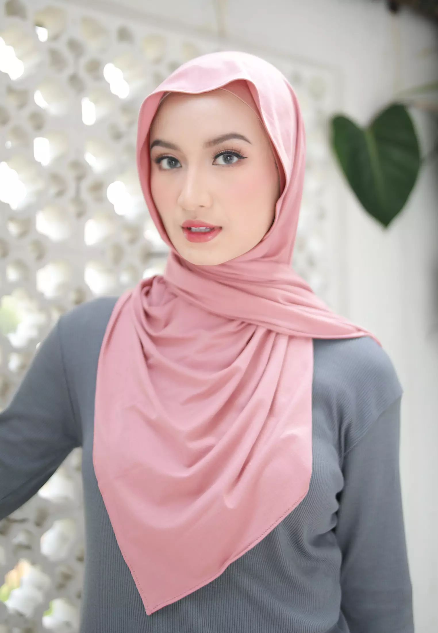 Cotton Bee - Nayma Turkey Shawl | Pashmina Rayon Premium - Rosey Tint