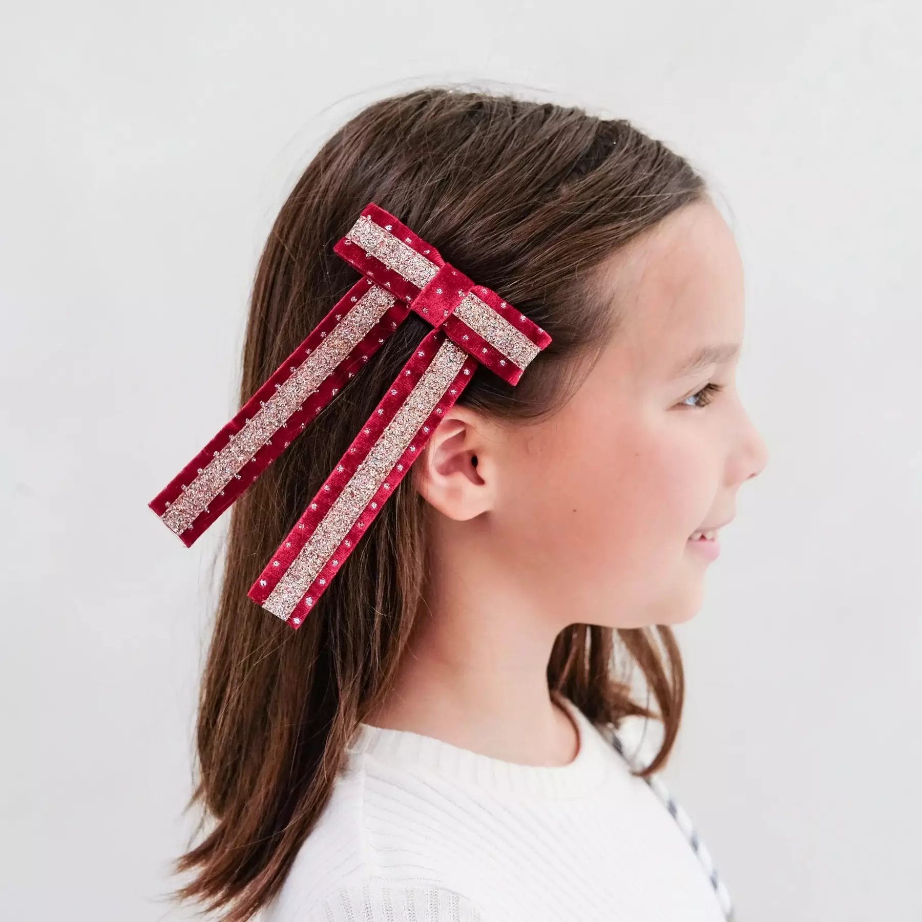 Mimi & Lula Circus Glitter Bow - Red - Jepitan Rambut Anak Perempuan (Multi)