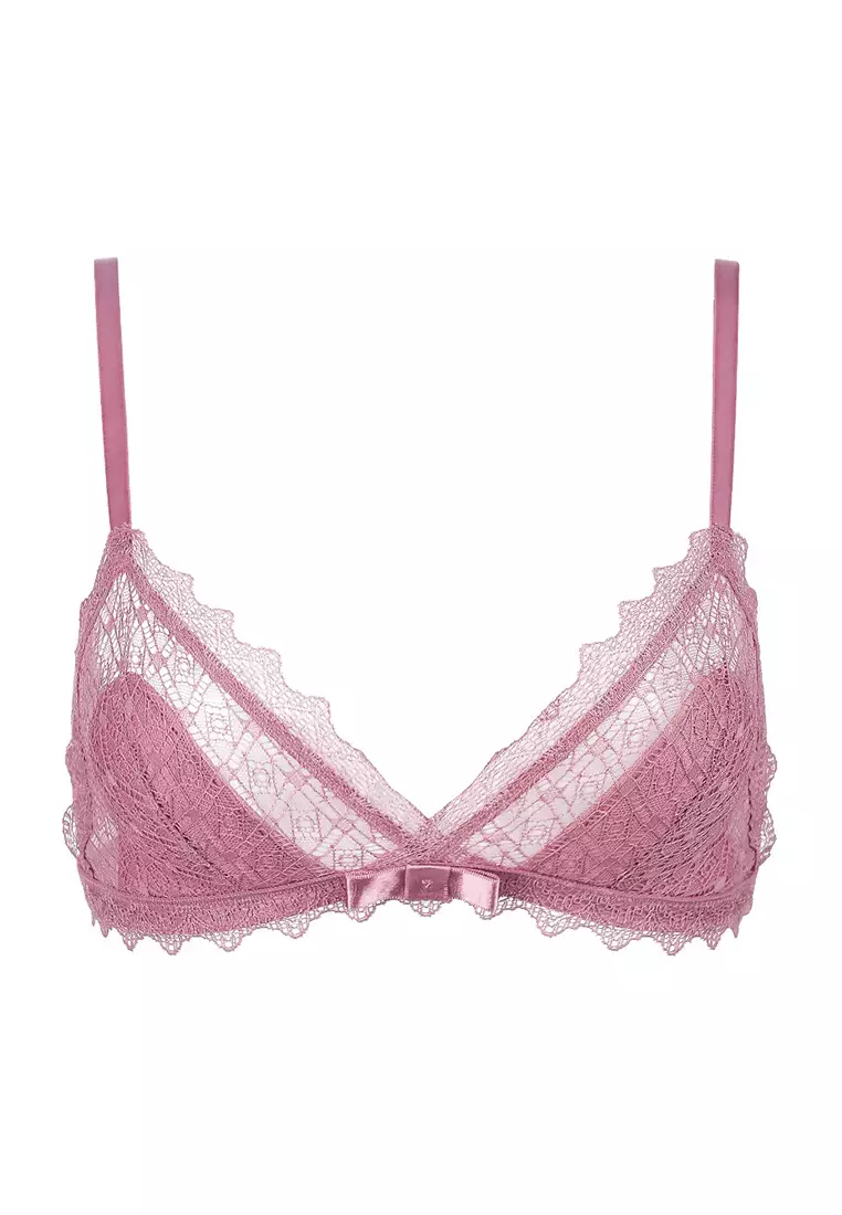 Buy Dear Eve Lingerie Romana pink lace Bralette in Pink 2024 Online