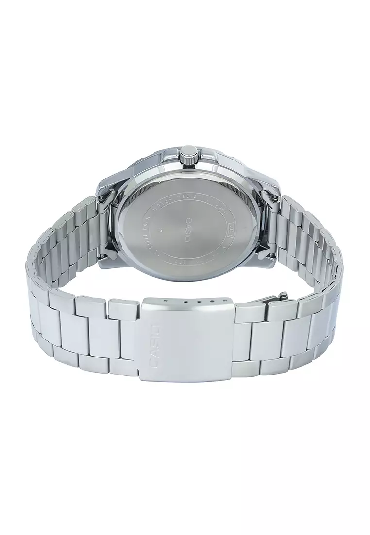 Casio Standard Series - Jam Tangan Analog Pria - Light Green Dial Silver Stainless Steel - MTP-VD01D-3E1V