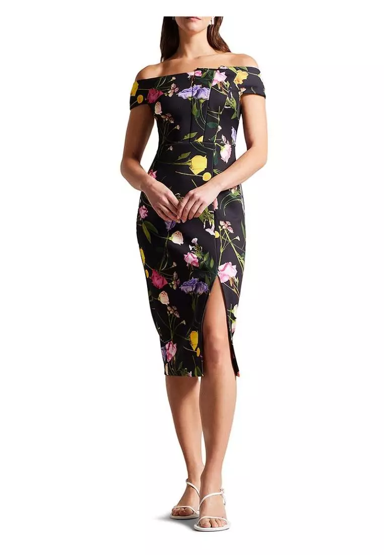 Buy TED BAKER Ted Baker Women's Loveina Floral Bardot Bodycon Dress 2023  Online | ZALORA Singapore