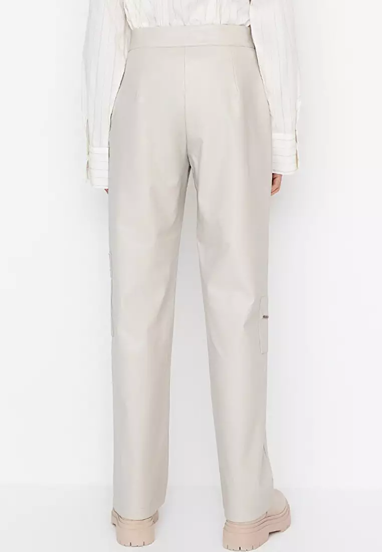 Limited Edition Faux Leather Cargo Trousers