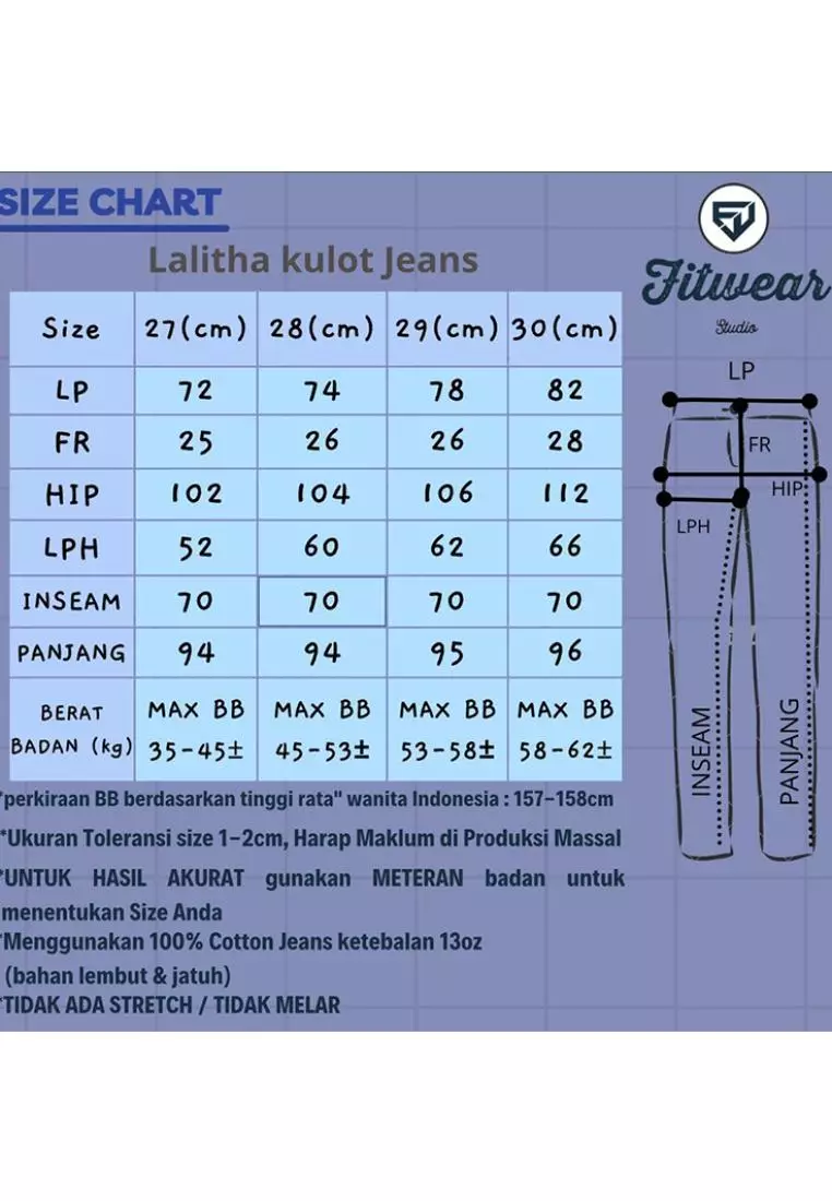 Fitwear - Lalitha Kulot Jeans - Black Plain