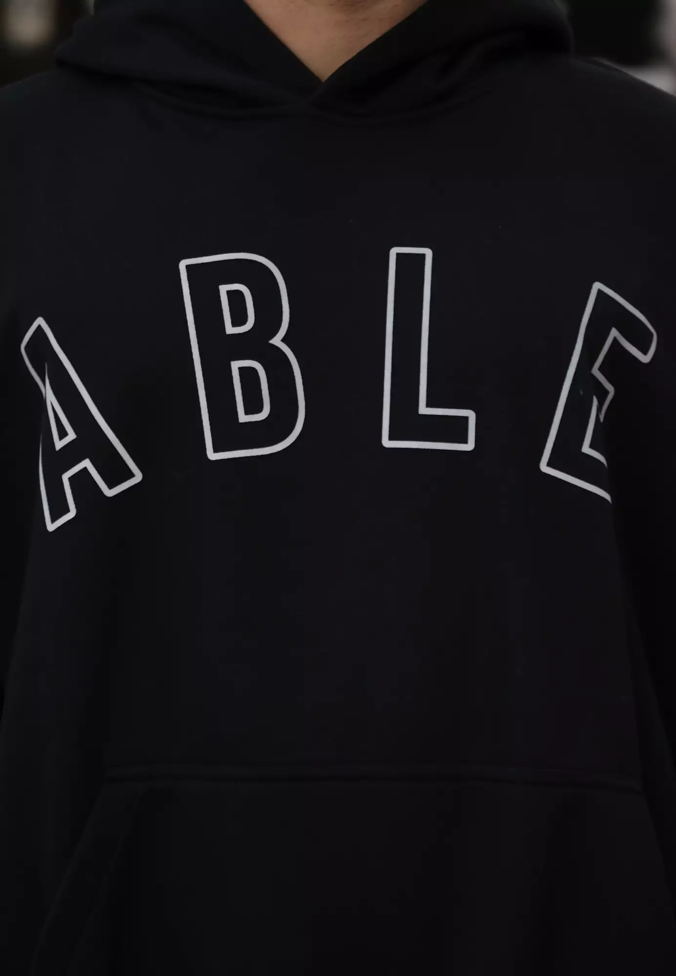 Ryusei Hoodie Boxy Able Full Black