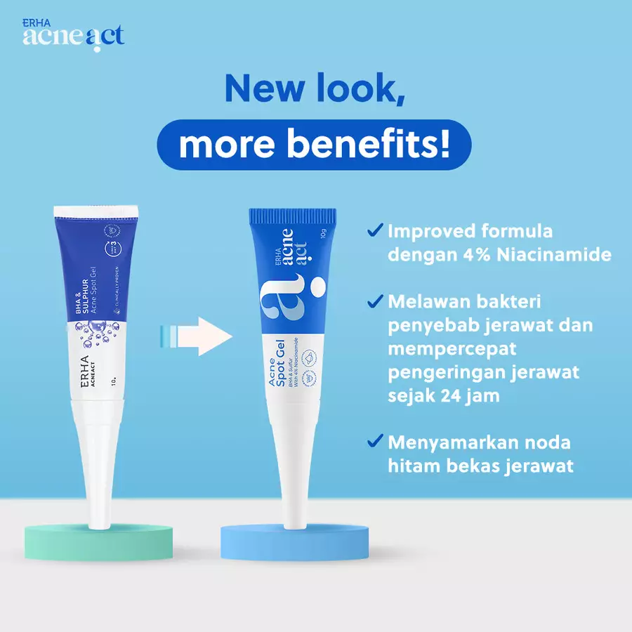 ERHA Acneact Acne Spot Gel 10g - Gel Totol Jerawat |  Acne Treatment | Salicylic Acid Niacinamide