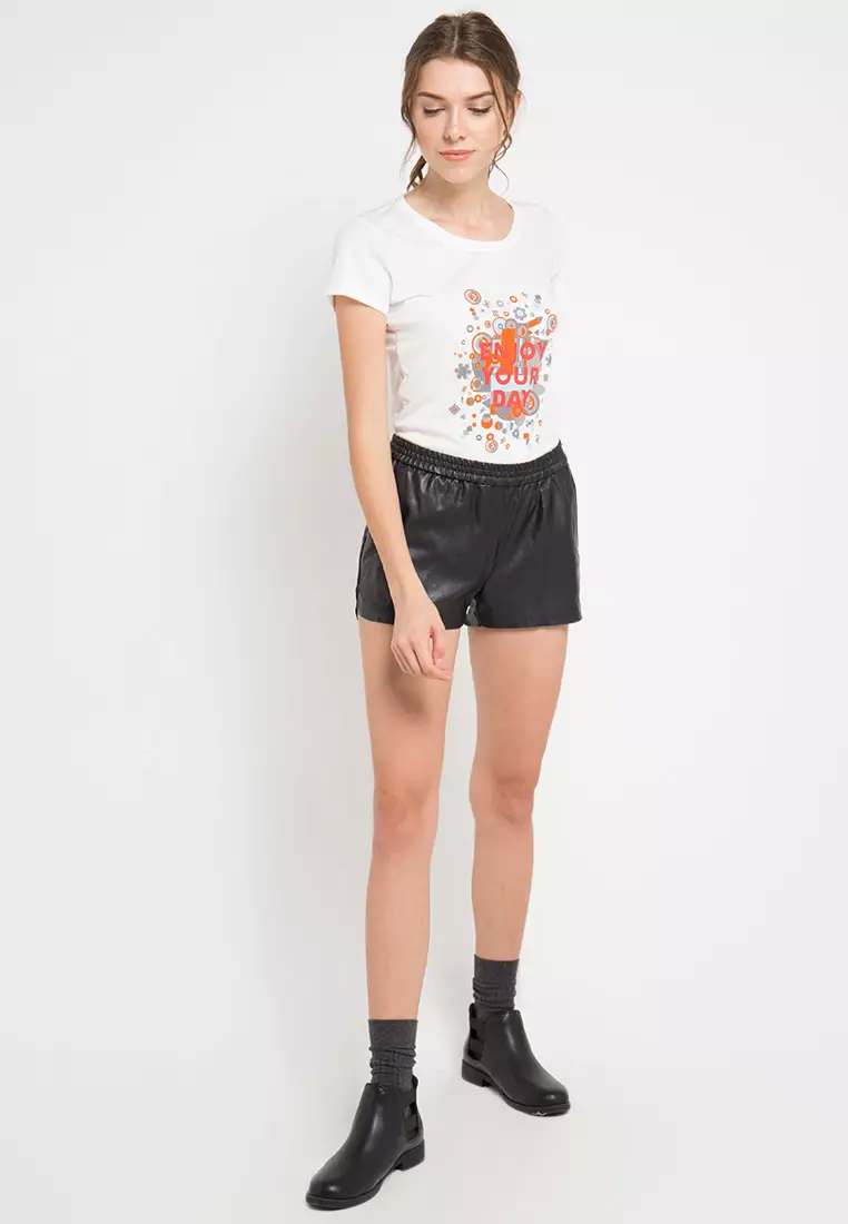 Print Enjoy Your Day short sleeve Tshirt