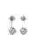 Her Jewellery silver Duo Spherical Earrings -  Made with Swarovski Crystals A5867ACDC7999AGS_5