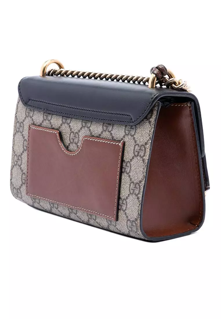 Pre-Loved Gucci Small Gg Supreme Padlock Crossbody