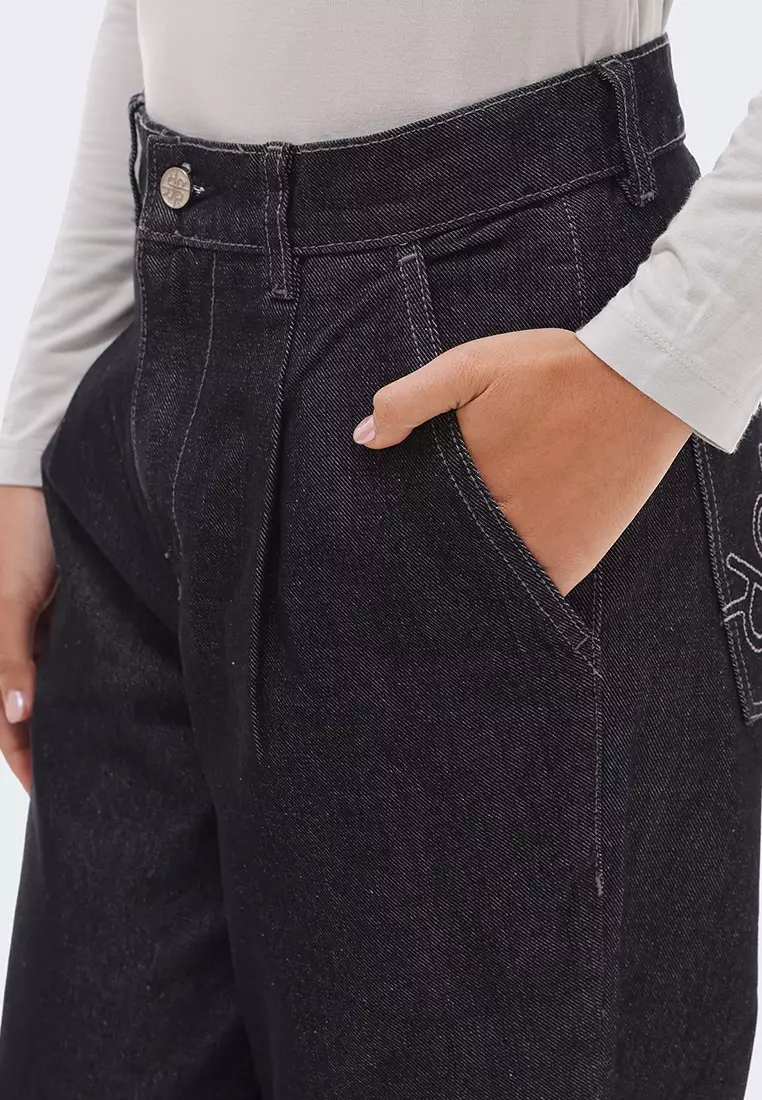 Ria Miranda Charcoal Sabya Pants