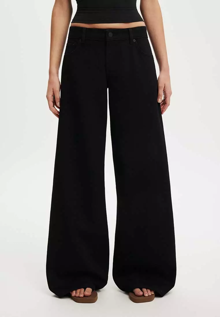 Low Rise Wide Jeans