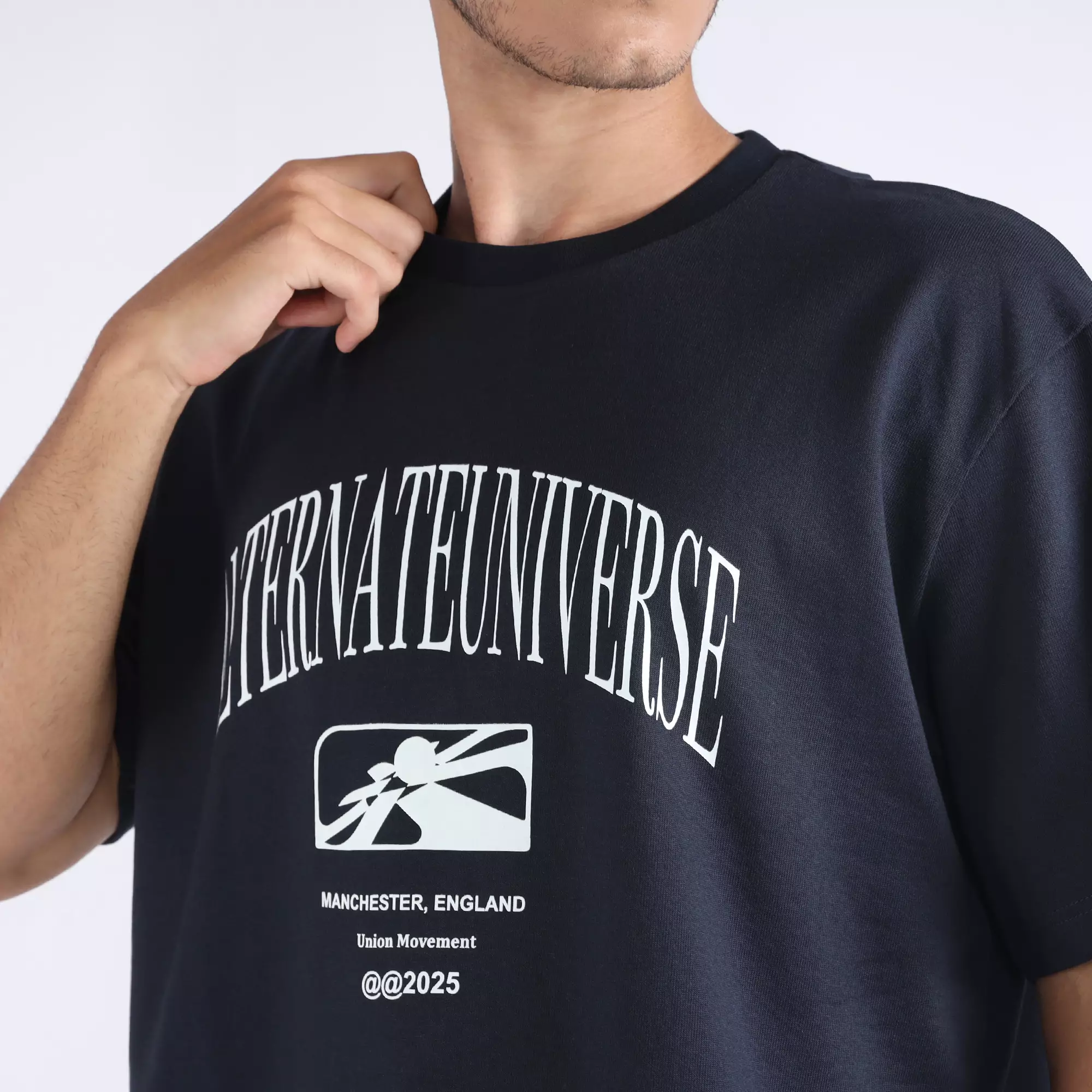 FACILITY by Larusso  - Oliver Oversize Graphic Tee - Dark Denim