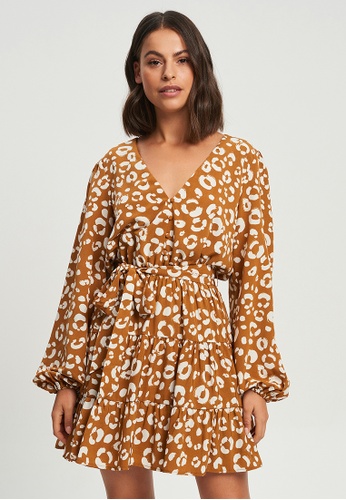 Calli brown Brea Mini Dress DA194AA382E59CGS_1