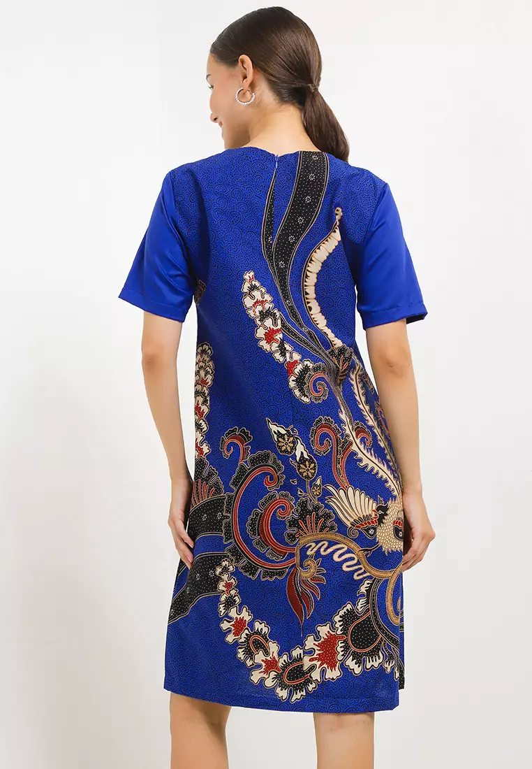 Azkia Dress Batik Katun Wanita