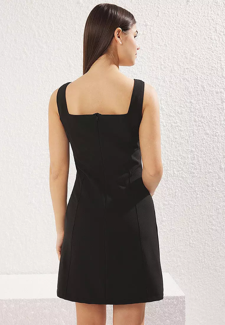Straight Cut Mini Dress