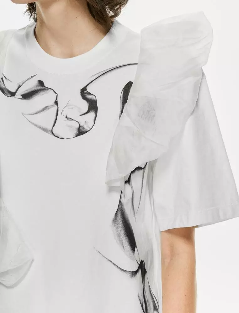 JNBY女士印花寬鬆短袖T恤