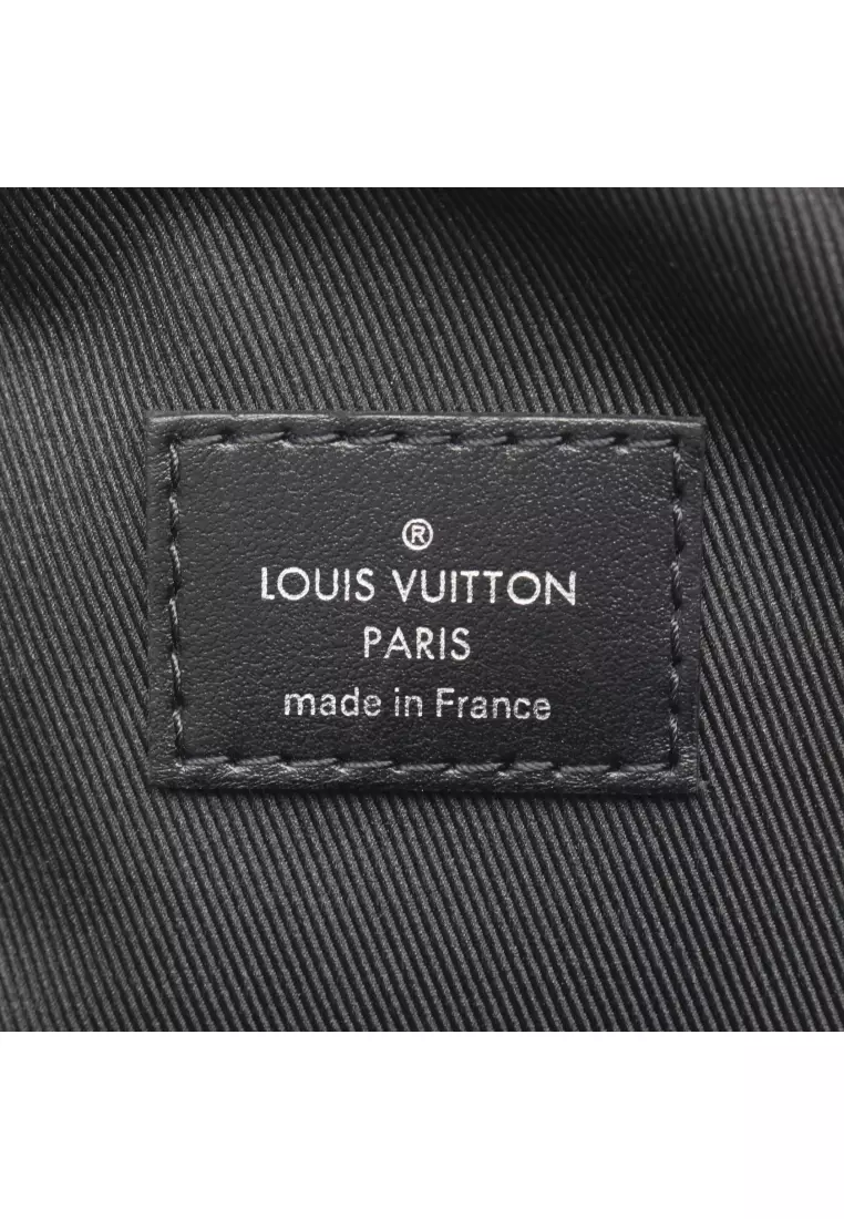 Pre-Loved Louis Vuitton avenue sling bag monogram macassar body bag PVC leather Brown black