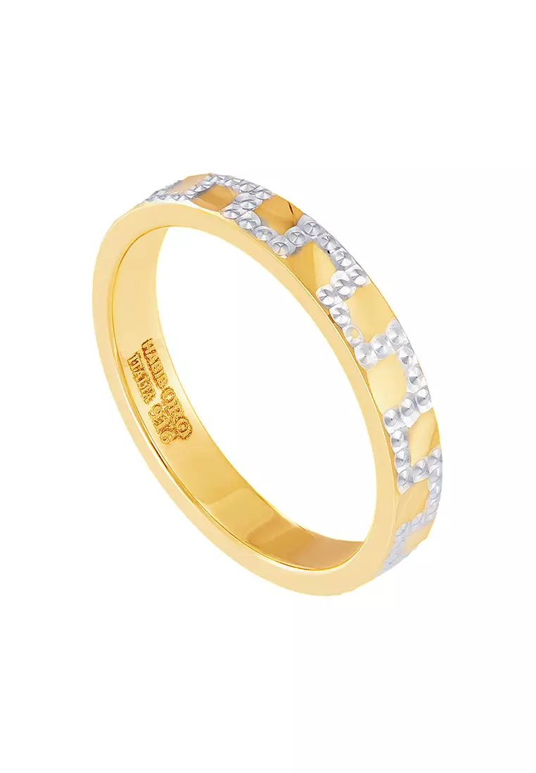 HABIB 916 Oro Italia Yellow and White Gold Ring GR55430724(YW)-BI (22K Gold)
