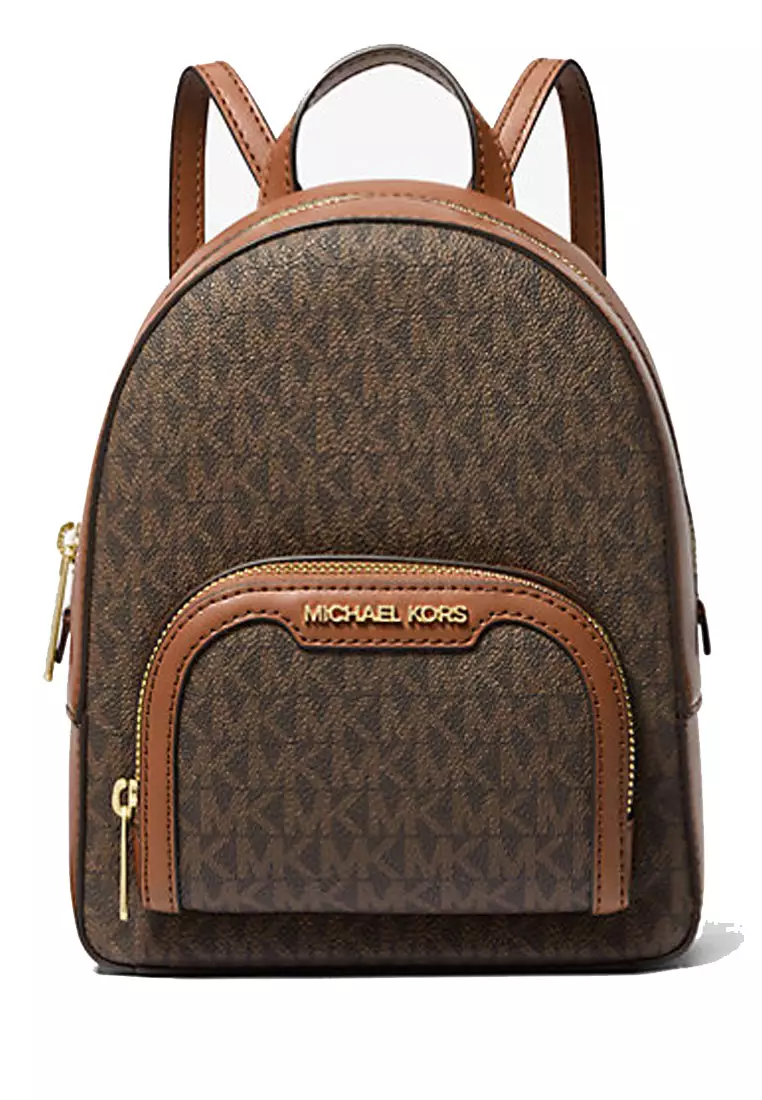 brown michael kors backpack purse