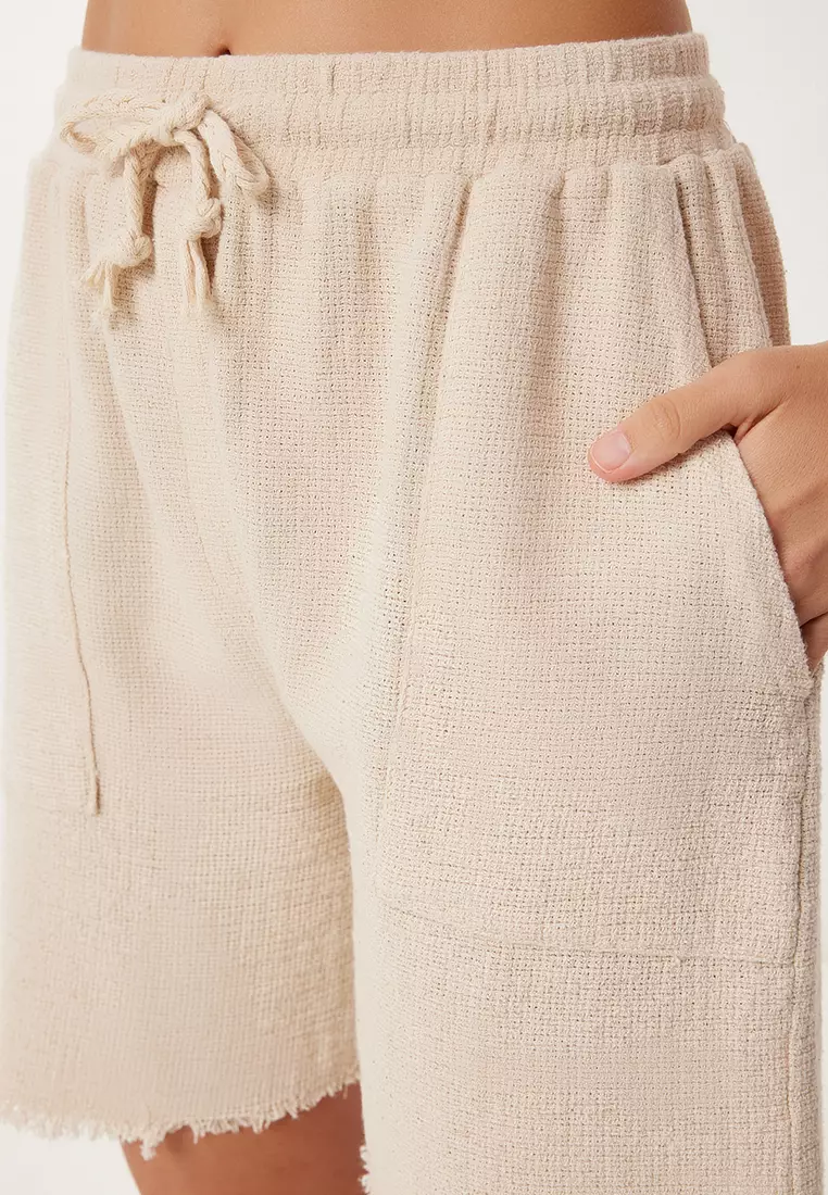 Raw Linen Vest Shorts Set