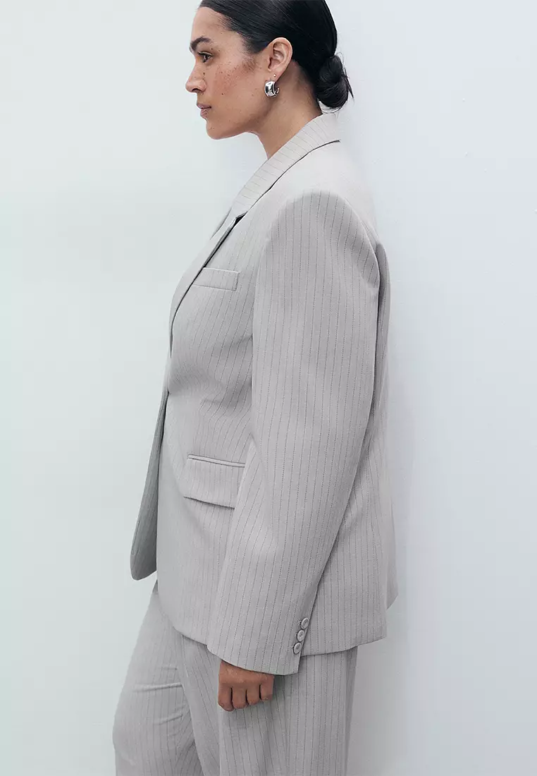 Pinstripe Suit Jacket