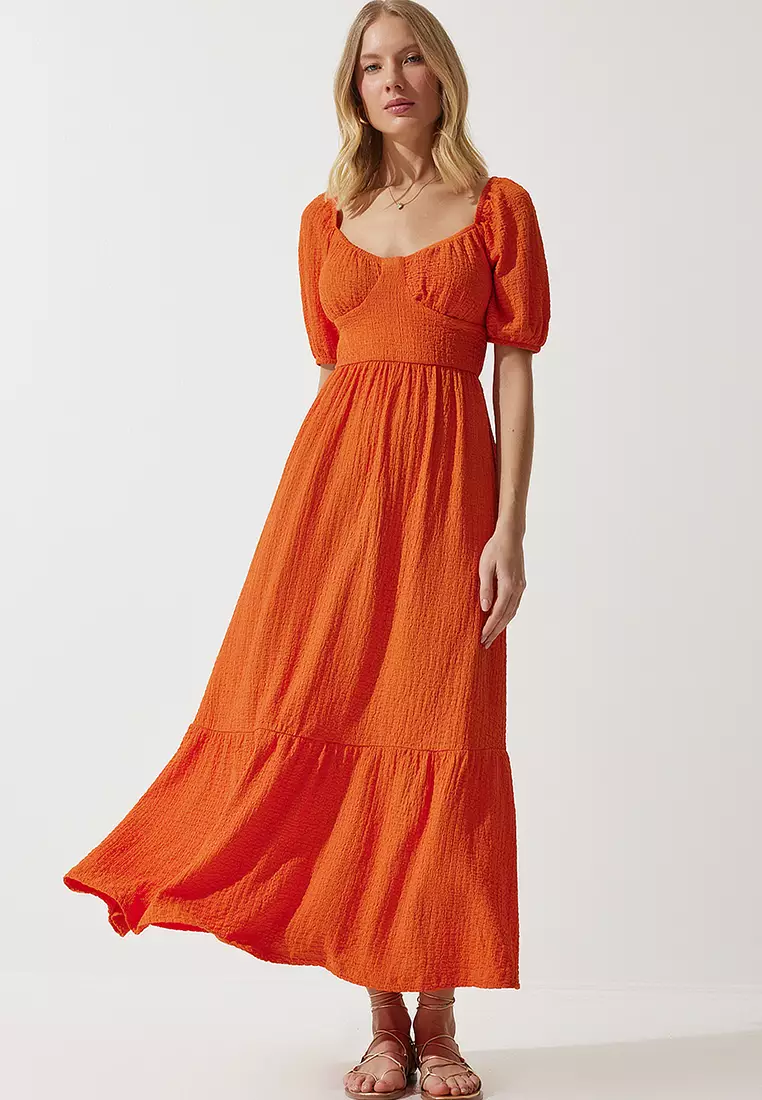 Lace-up Midi Dress