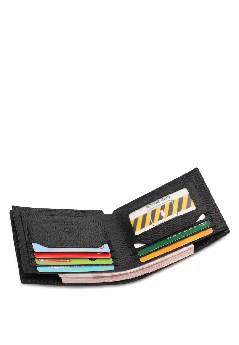 Men's Genuine Leather RFID Blocking Bi Fold Wallet (Dompet Bi Fold Pria Kulit Genuine RFID Blocking)