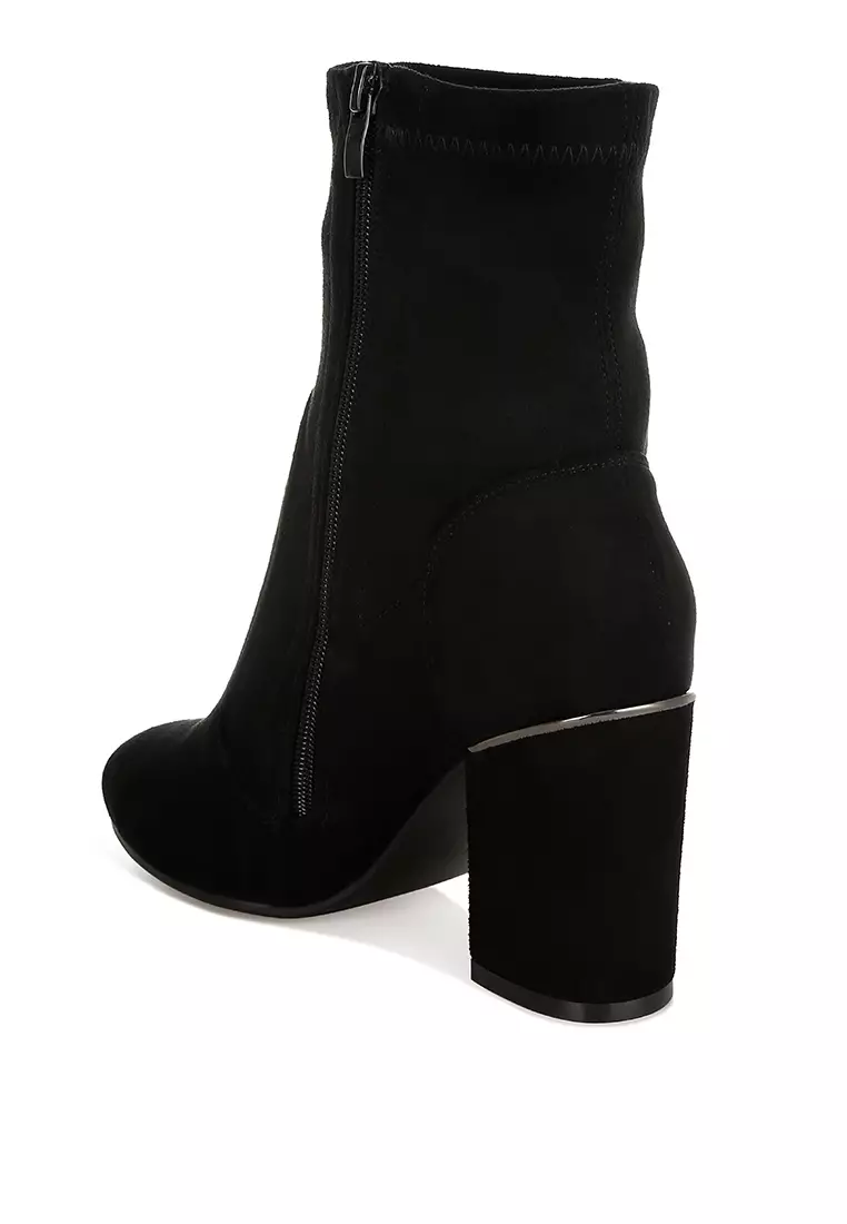 Microfiber Sock Boots in Black