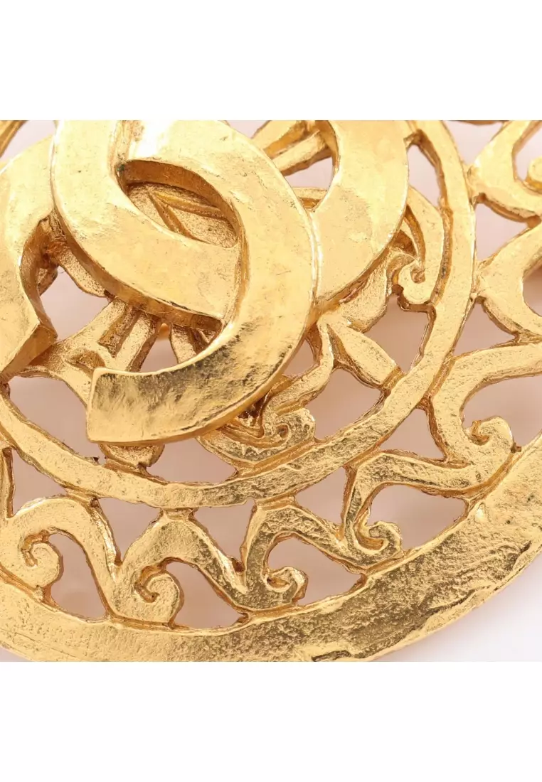 Chanel Pre-Loved Chanel coco mark Circle brooch GP gold 95A 2026