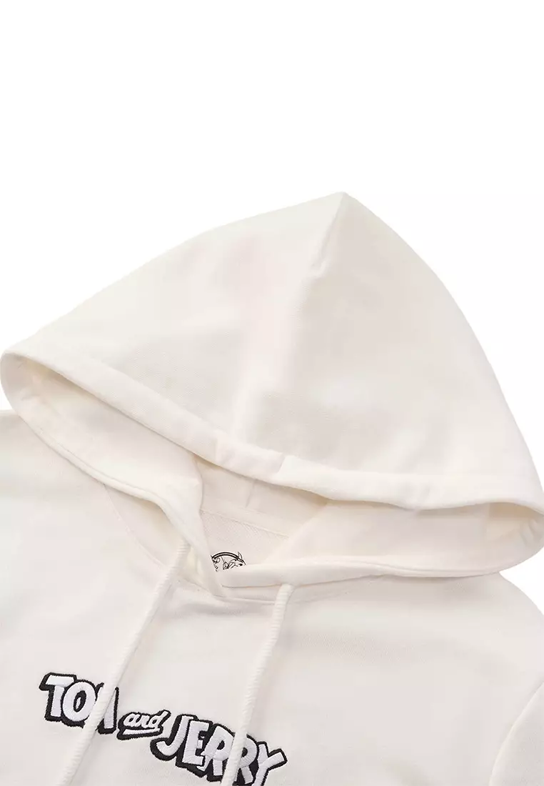 Women's Tom and Jerry French Terry Boyfriend Fit Printed Hoodie