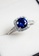 Elfi silver Elfi 925 Genuine Silver Engagement Ring P47(B) – Blue Cushion Cut Solitaire 85344ACB381D46GS_3
