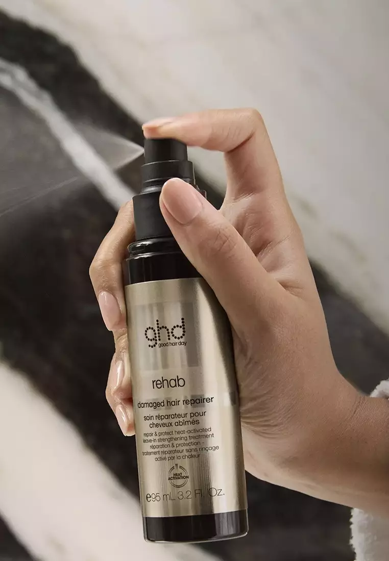 REHAB DAMAGED HAIR REPAIRER SPRAY 95ml - Heat-activated leave-in hair strengthening treatment to repair & protect