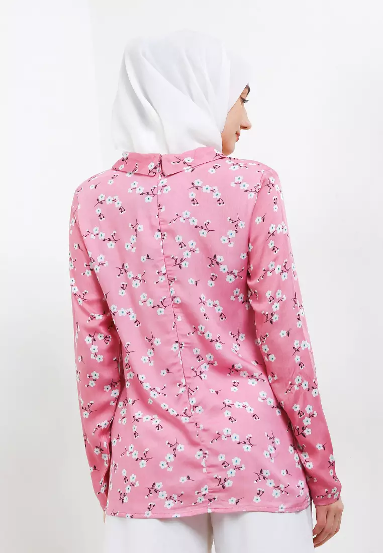 Tahina Blouse In Pink Floral Print